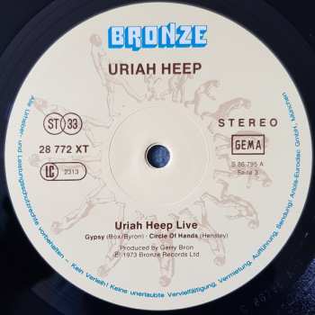 2LP Uriah Heep: Uriah Heep Live