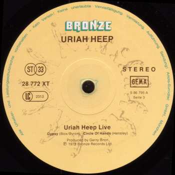 2LP Uriah Heep: Uriah Heep Live