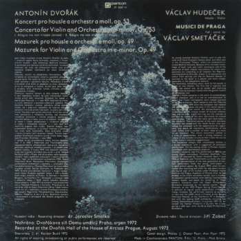 LP Antonín Dvořák: Koncert Pro Housle A Orchestr A-Moll, Op. 53 - Mazurek Pro Housle A Orchestr E-Moll, Op. 49