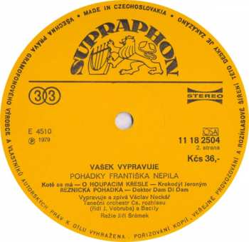 LP Václav Neckář: Pohádky VII - Vašek Vypravuje Pohádky Františka Nepila