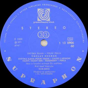 LP Václav Neckář: Světská Sláva – Polní Tráva