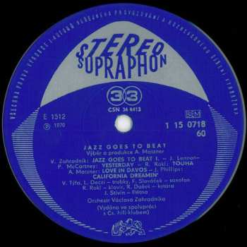 LP Václav Zahradník Big Band: Jazz Goes To Beat