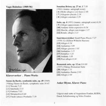 CD Vagn Holmboe: Suono Da Bardo / Works for Piano
