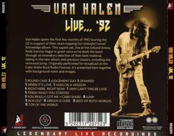 CD Van Halen: Live... '92