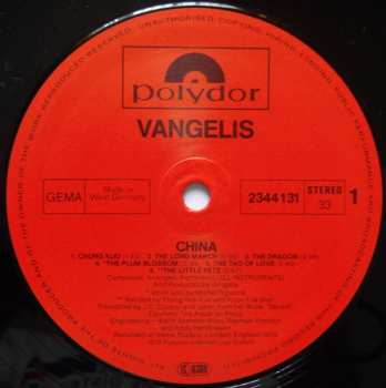 LP Vangelis: China = 中國