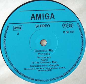 LP Vangelis: Greatest Hits