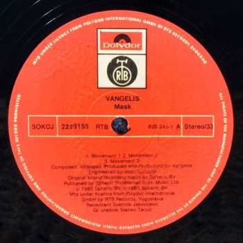 LP Vangelis: Mask