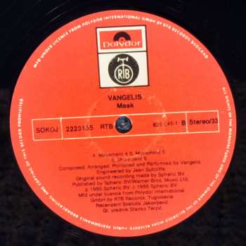 LP Vangelis: Mask