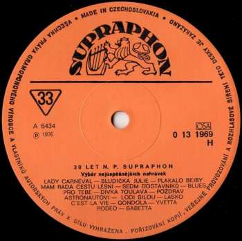 LP Various: 30 Let N. P. Supraphon