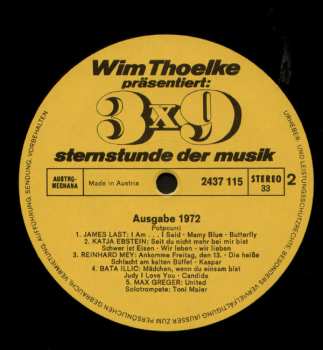LP Various: Wim Thoelke Präsentiert: 3x9 (9 Stars Mit 27 Melodien)