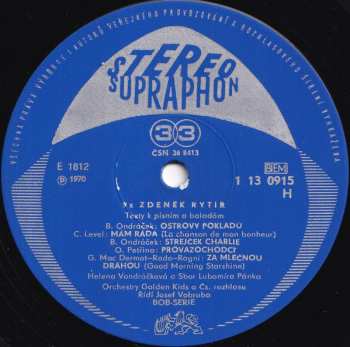LP Various:  9 x Zdeněk Rytíř ‎– Texty K Písním A Baladám