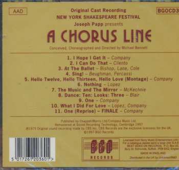 CD Various: A Chorus Line (Original Cast Recording)