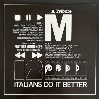 2LP Various: A Tribute To Madonna Presented By Italians Do It Better CLR | LTD