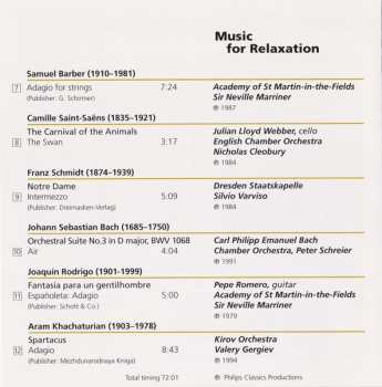 CD Various: Adagio (Music For Relaxation)