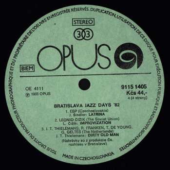 2LP Various: Bratislava Jazz Days 1982