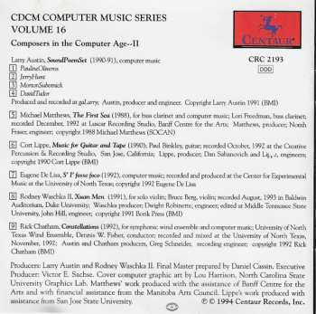 CD Various: CDCM Computer Music Series Vol. 16: The Composer In The Computer Age II