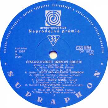 LP Various: Českoslovenští Džezoví Sólisté