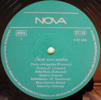 LP Various: Chant Sans Paroles