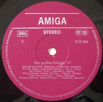 LP Various: Die Großen Amiga Erfolge 77