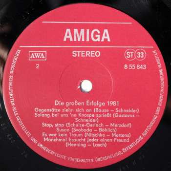 LP Various: Die Großen Erfolge '81