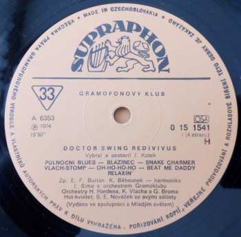 2LP/Box Set Various: Doctor Swing Redivivus (Československý Swing Do Roku 1947) (2xLP + BOX + BOOKLET)