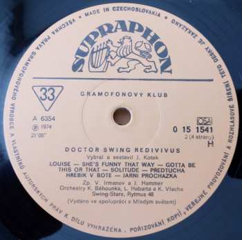 2LP/Box Set Various: Doctor Swing Redivivus (Československý Swing Do Roku 1947) (2xLP + BOX + BOOKLET)