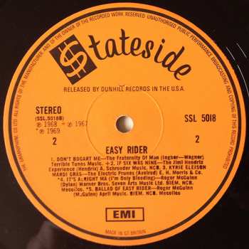 LP Various: Easy Rider (Songs As Performed In The Motion Picture)