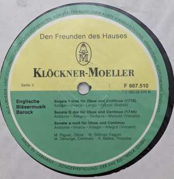LP Various: Englische Bläsermusik Im Barock
