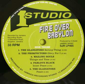 2LP Various: Fire Over Babylon (Dread, Peace And Conscious Sounds At Studio One)