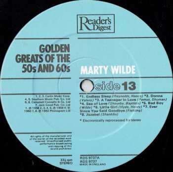 11LP/Box Set Various: Golden Greats Of The 50s And 60s