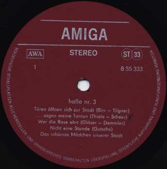 LP Various: Hallo Nr. 3