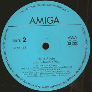 LP Various: Hello Again - Internationale Hits