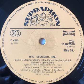 LP Various: Hřej, Sluníčko, Hřej