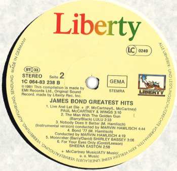 LP Various: James Bond Greatest Hits