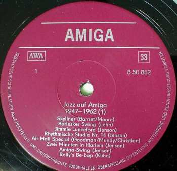 LP Various: Jazz Auf Amiga 1947-1962 (1)