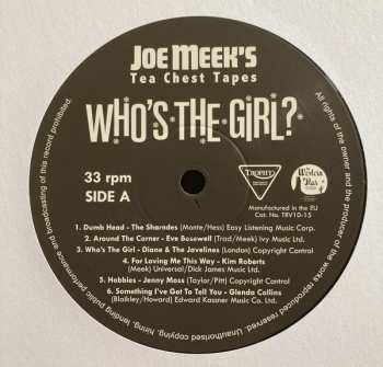 EP Various: Joe Meek's Tea Chest Tapes: Who's The Girl? LTD