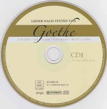 10CD/Box Set Various: Lieder Nach Texten Von Goethe