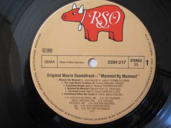 LP Various: Moment By Moment Original Movie Soundtrack