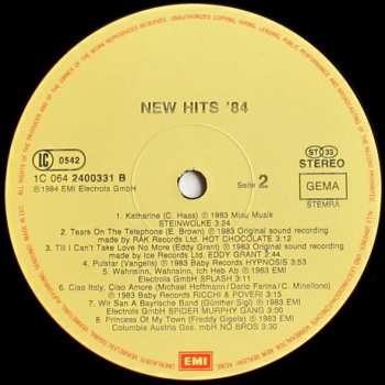LP Various: New Hits '84