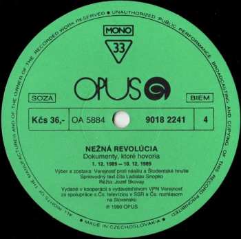 2LP Various: Nežná Revolúcia / Dokumenty, Ktoré Hovoria