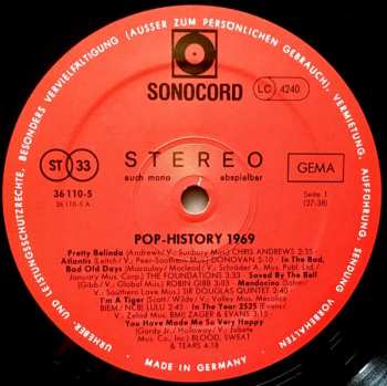 LP Various: Pop History 1969