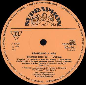 LP Various: Přátelství V Nás (Sovětská Píseň '83 Ostrava)