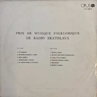 LP Various: Prix De Musique Folklorique De Radio Bratislava 1970
