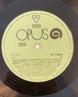 LP Various: Prix De Musique Folklorique De Radio Bratislava 1970
