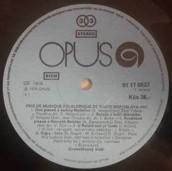 LP Various: Prix De Musique Folklorique De Radio Bratislava 1977