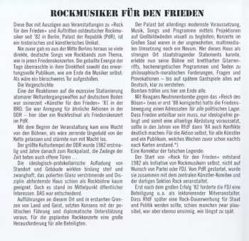 4CD/DVD/Box Set Various: Rock Für Den Frieden