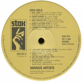 LP Various: Stax Gold : Hits 1968 > 1974