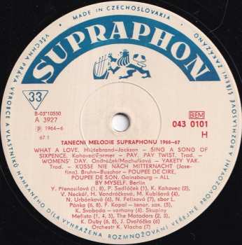 LP Various: Taneční Melodie Supraphonu 1966–67