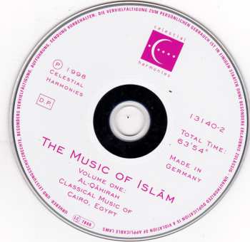 CD Various: The Music Of Islām - Volume One: Al-Qāhirah, Classical Music Of Cairo, Egypt