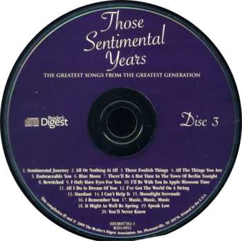3CD Various: Those Sentimental Years